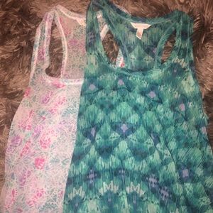 Two Aeropostale sheer tanks